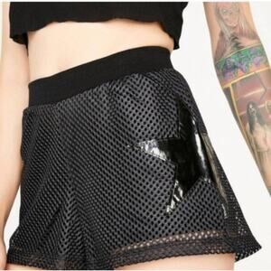 tripp nyc black star shorts size large